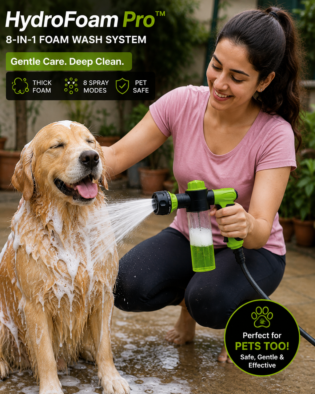 Hydro Foam Pro™- | 8 in 1 Professional Foam Wash System
